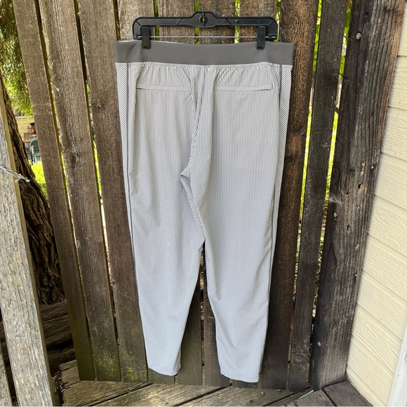 Athleta Wm’s Brooklyn Textured Ankle Pants in White & Gray Stripes NWOT Sz 16T - Picture 10 of 15